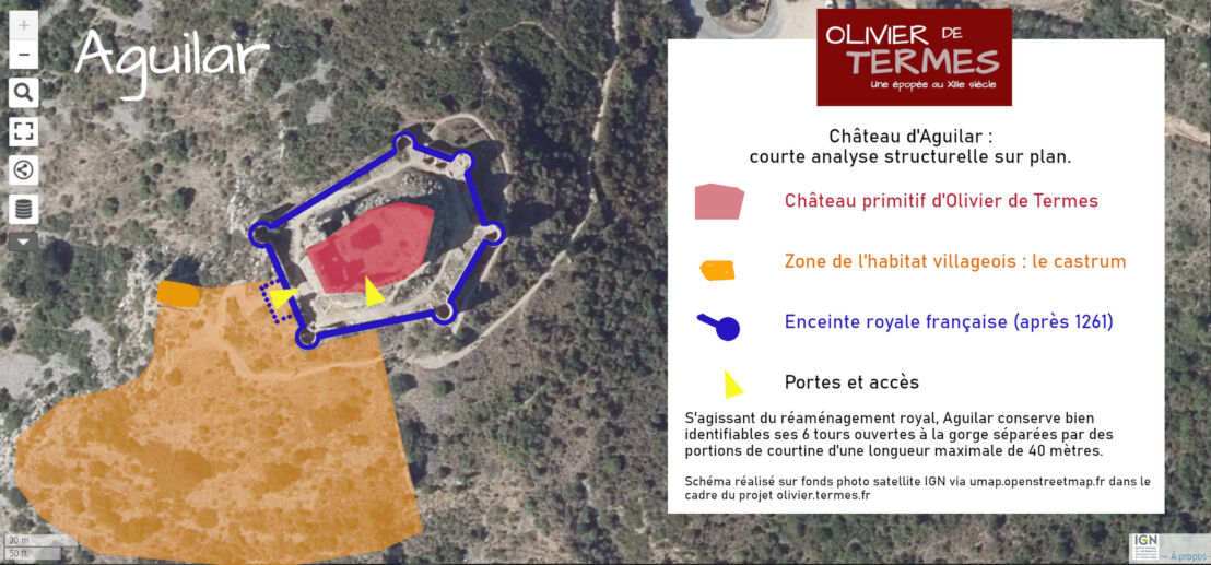 Aguilar château d'Olivier de Termes